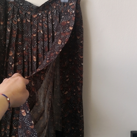 BEYMEN Silk Pleated Midi Skirt US 12 - Picture 3 of 7